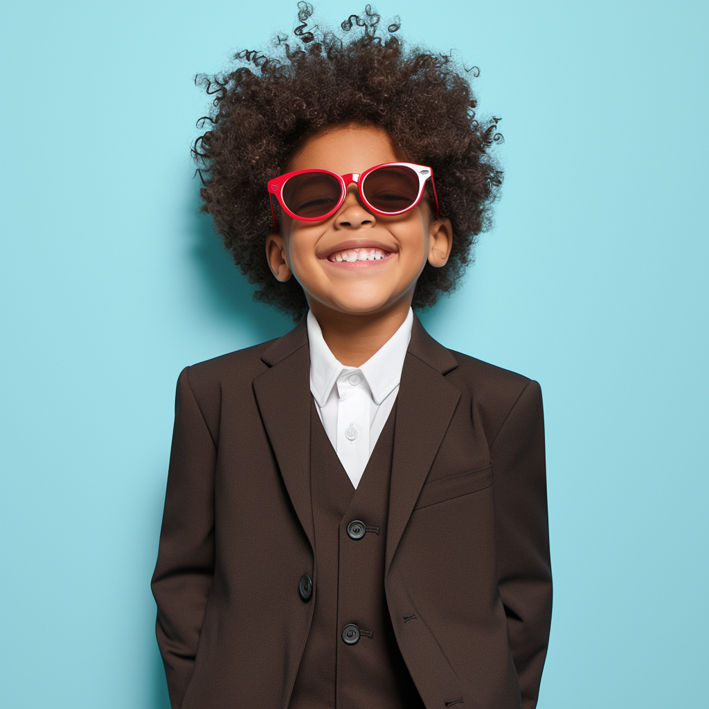 Little Gentleman's Brown 3-Piece Suit For Kids